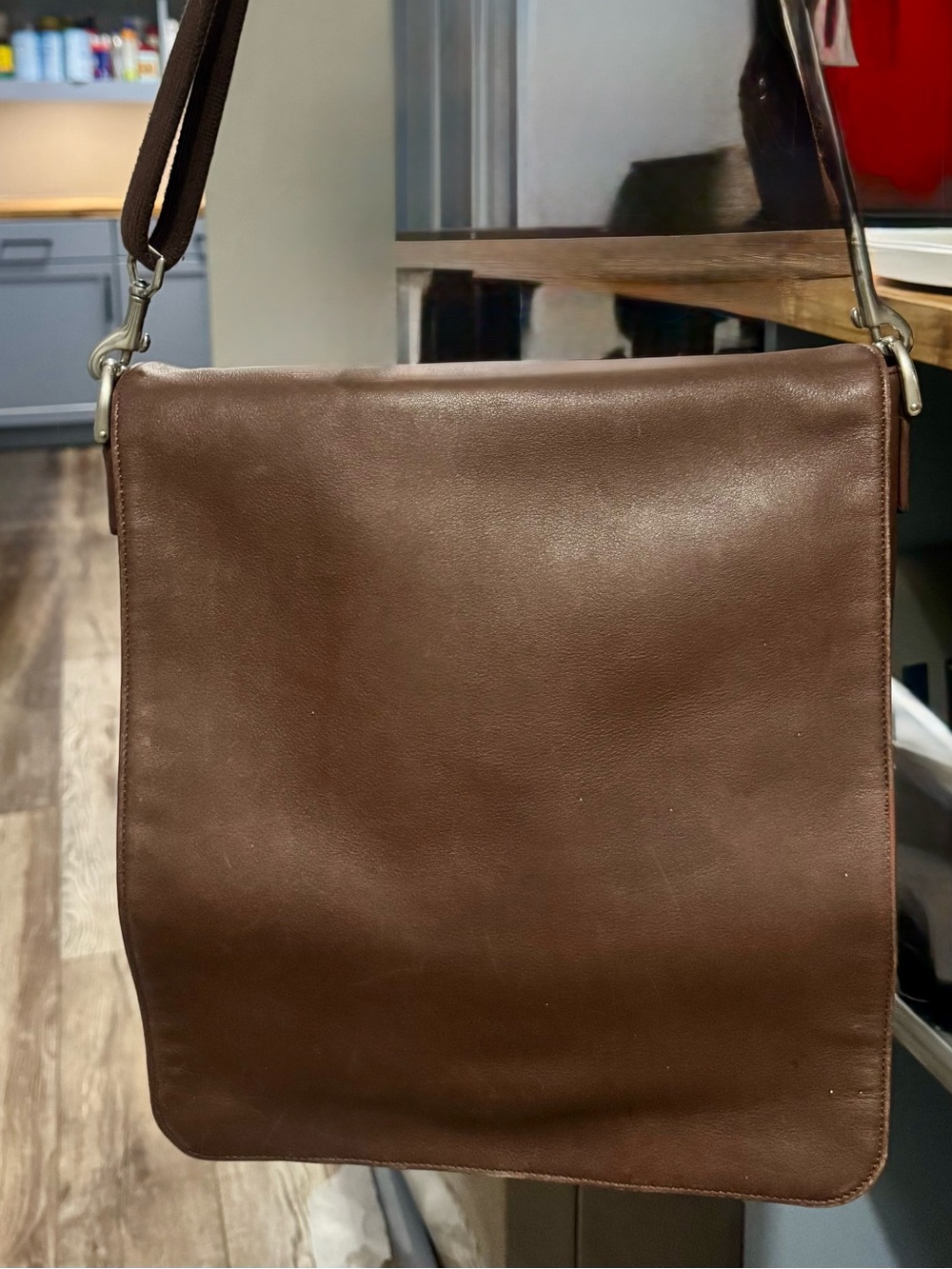 Vintage Coach F09-5217 Brown Glove Tanned Leather Messenger Bag Briefcase